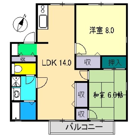 パークサイドアサヒの物件間取画像